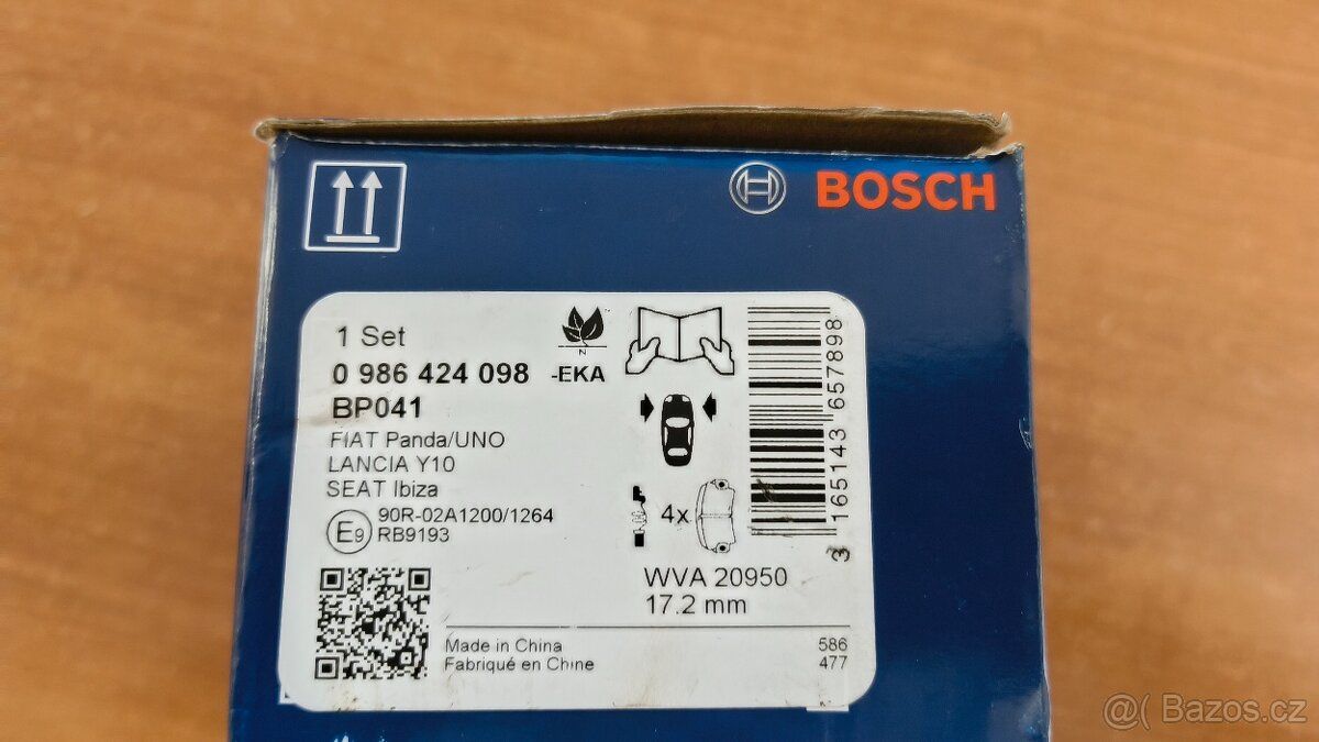 Prodám nové přední brzdové destičky BOSCH - 2