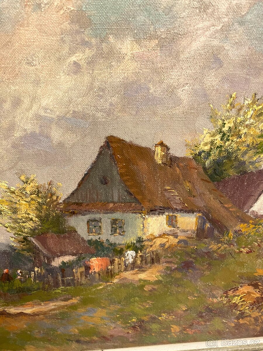 Obraz olejomalba, Autor: akad.mal.Oldřich Slavík nar.1912 - 2