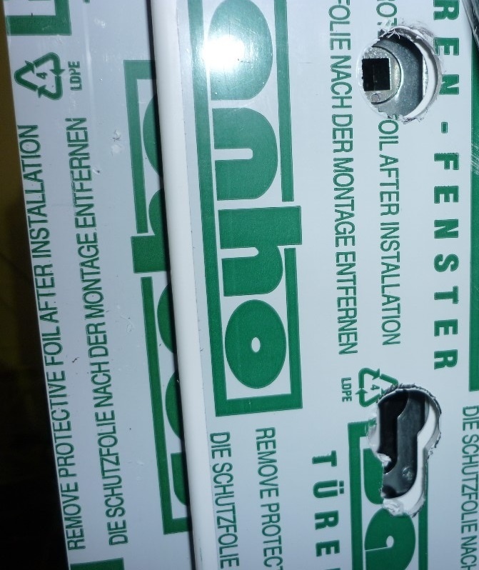 Plastové vchodové dveře 98x198x7cm(DxVxH)bílé-nové - 2