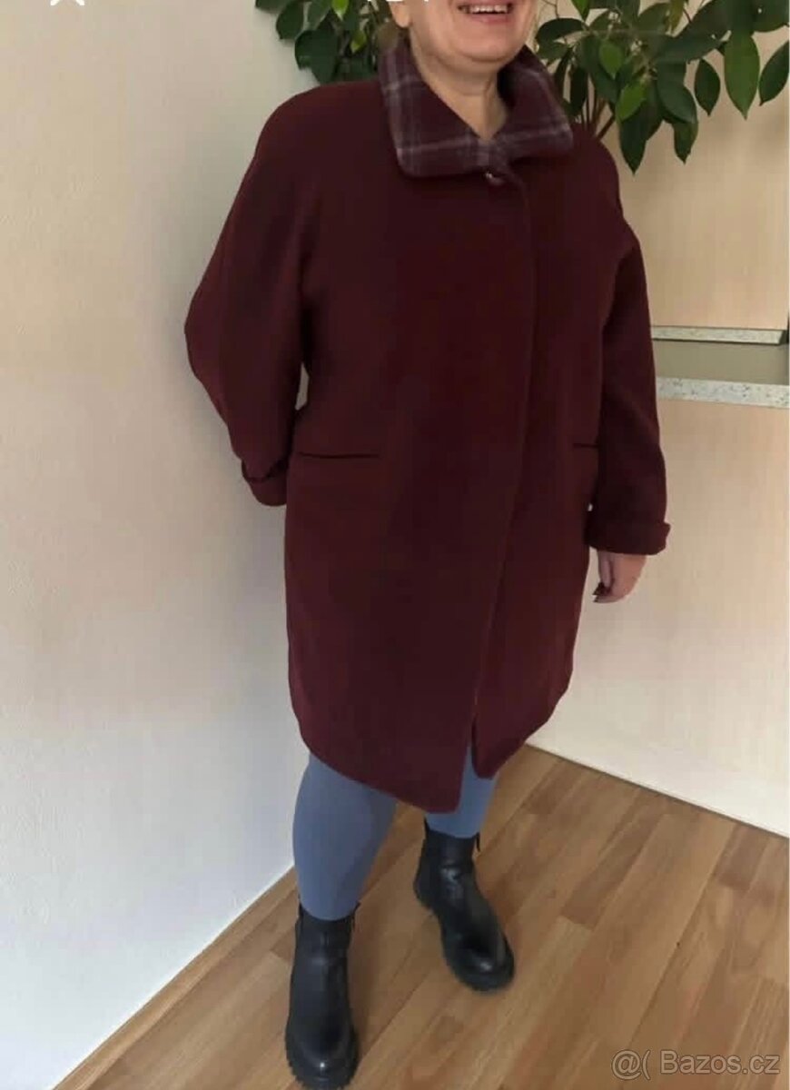 Kabát vlněný s kašmírem 46/48 - 2