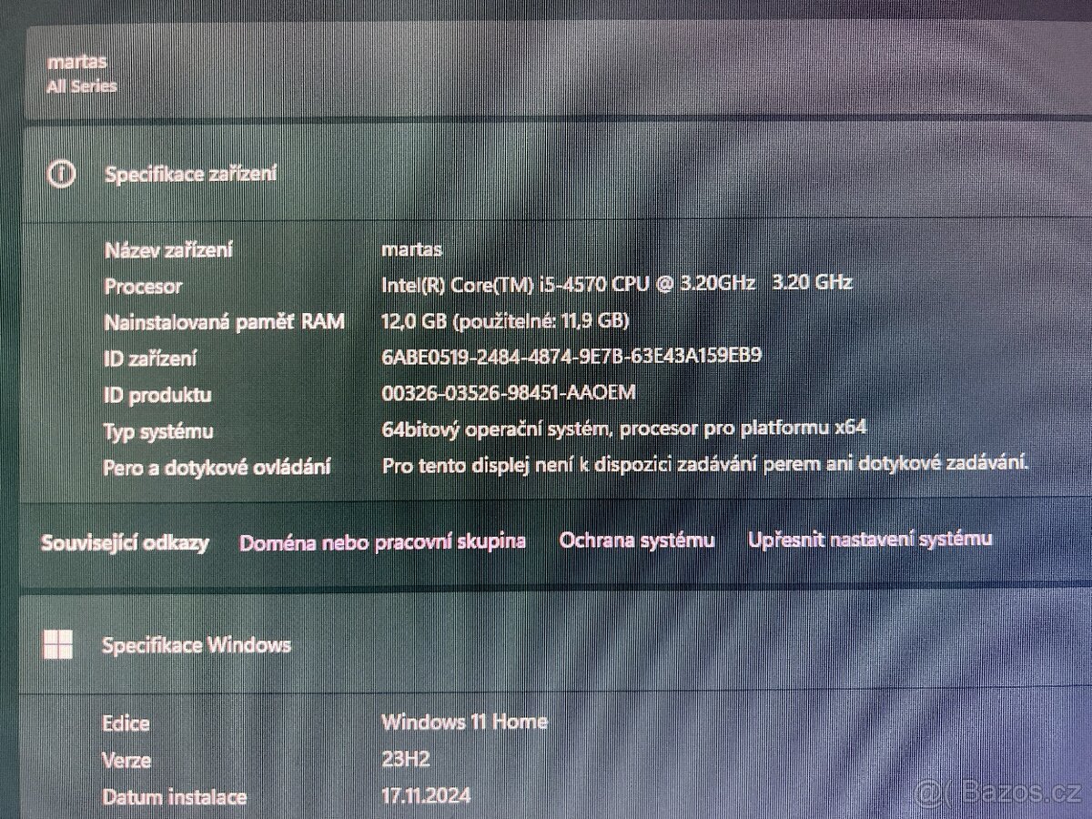 đź’» Prodej hernĂho PC – Intel i5 / 12 GB RAM / NVIDIA GTX 950 - 2