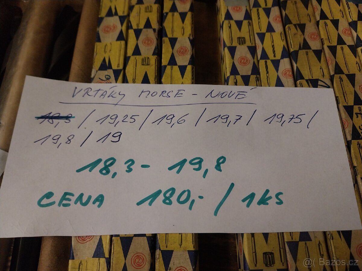 Vrtáky s kuželovou stopkou, HSS, nepoužité - 2