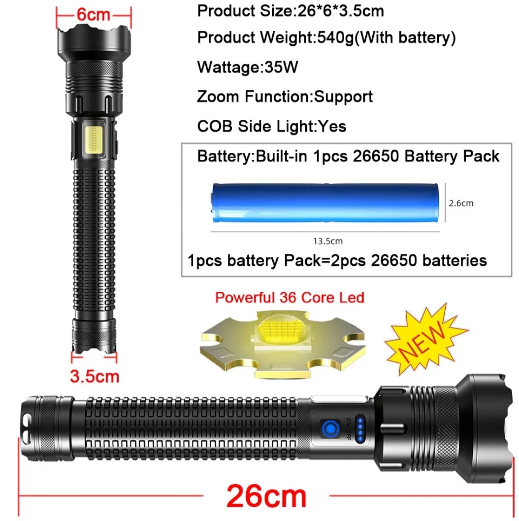 Silná nabíjecí baterka - 2