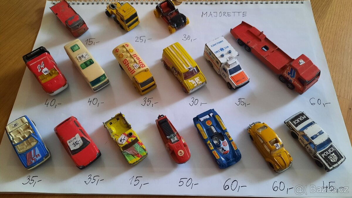 CORGI angličáky RETRO made in England, Majorette - 2