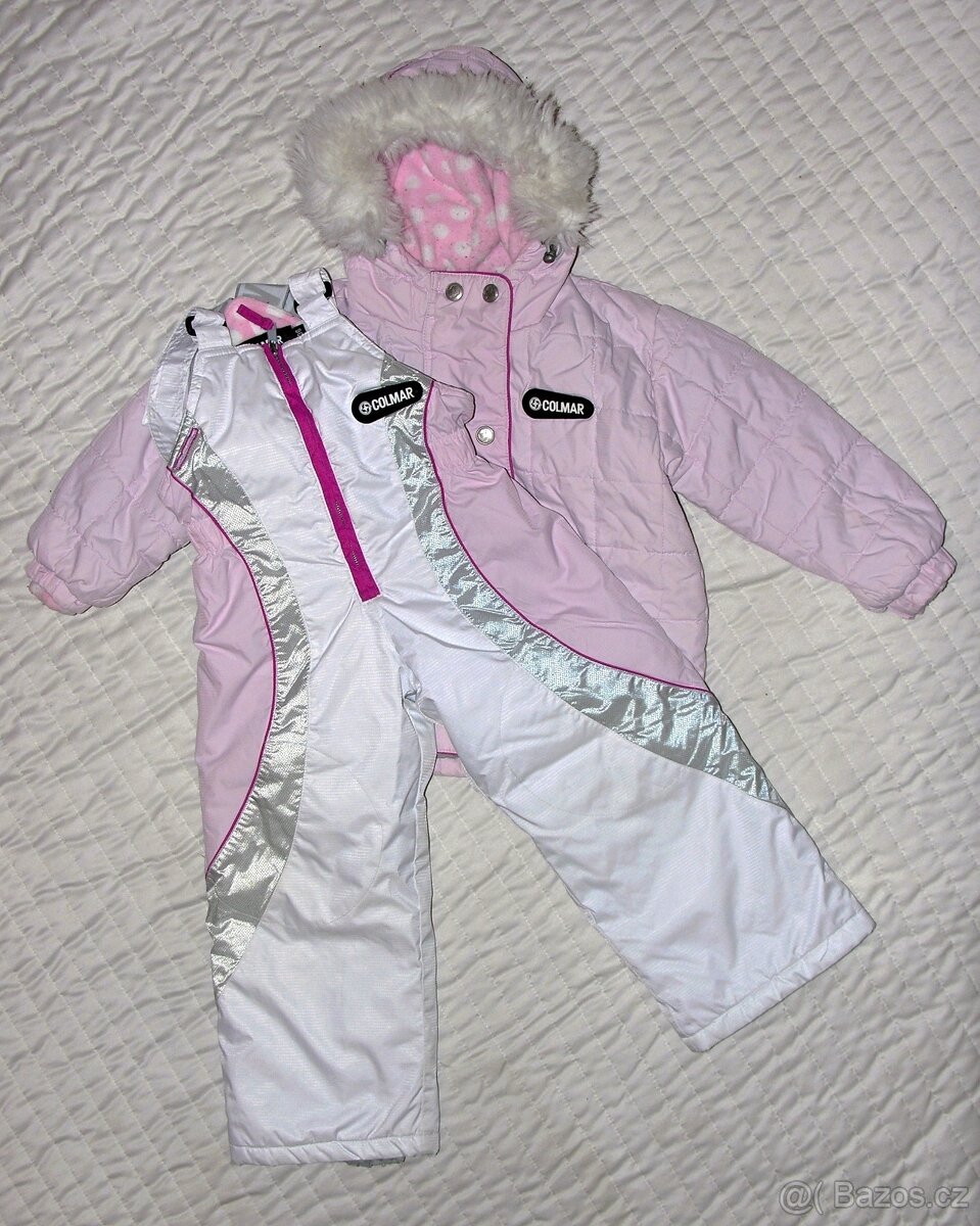 241 - Značkový dívčí zimní komplet COLMAR vel. 24-36 měsíců - 2