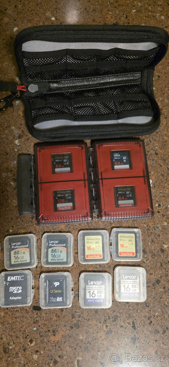 Paměťové karty 128, 64, 16 použité, nepoškozené - 2