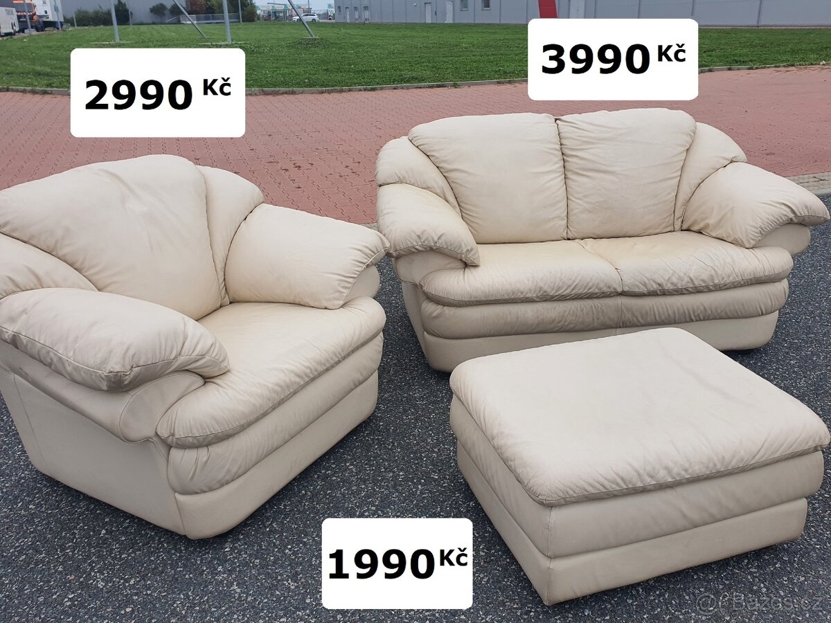 luxusní KOŽENÁ sedačka – DOPRAVA - 2