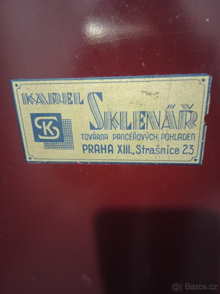 Velký masivní vintage ocelový trezor - 2