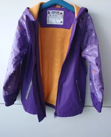Nepromokavá bunda,fialová. 122/128 - 2