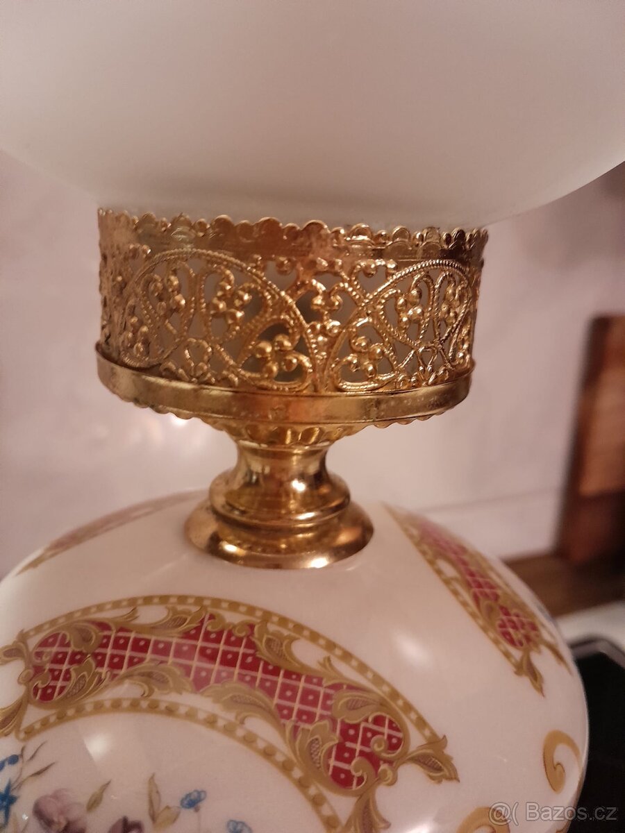 Stará lamp, lampička porcelán z Itálie - 2