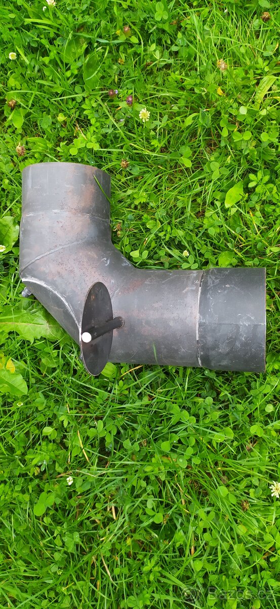 Koleno roura ke kamnům 120/1,5 mm 90° s redukcí 125 - 2