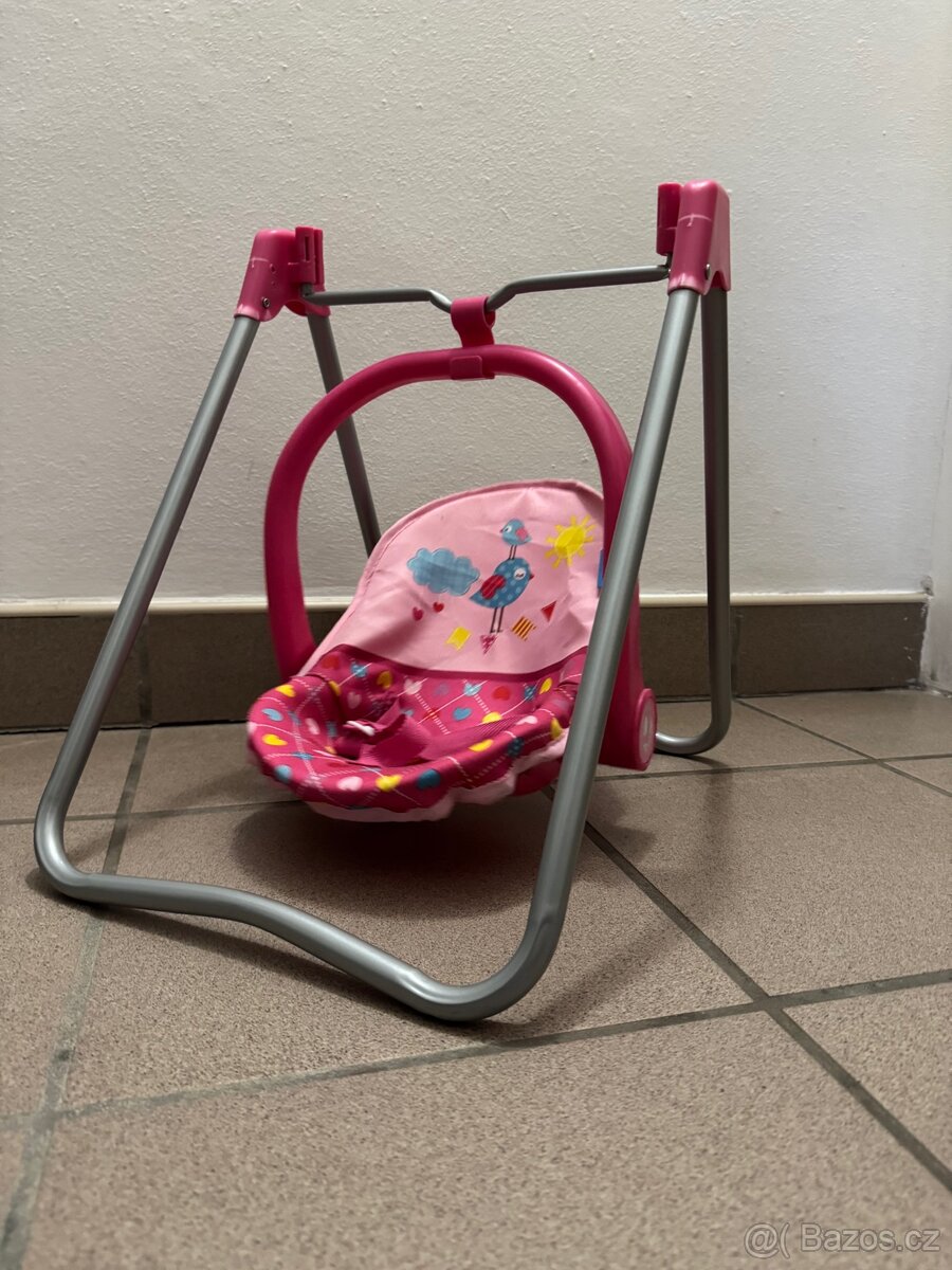 Houpačka+ jídelní židlička pro panenku - 2