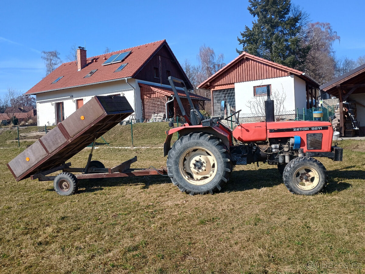 Traktor Zetor 5211 + Sklápěcí vlek - 2