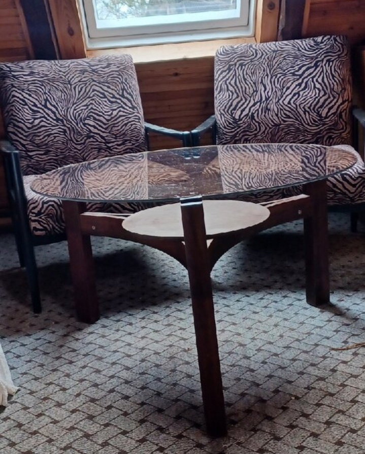 Retro křesla po repasi se stolkem - 2