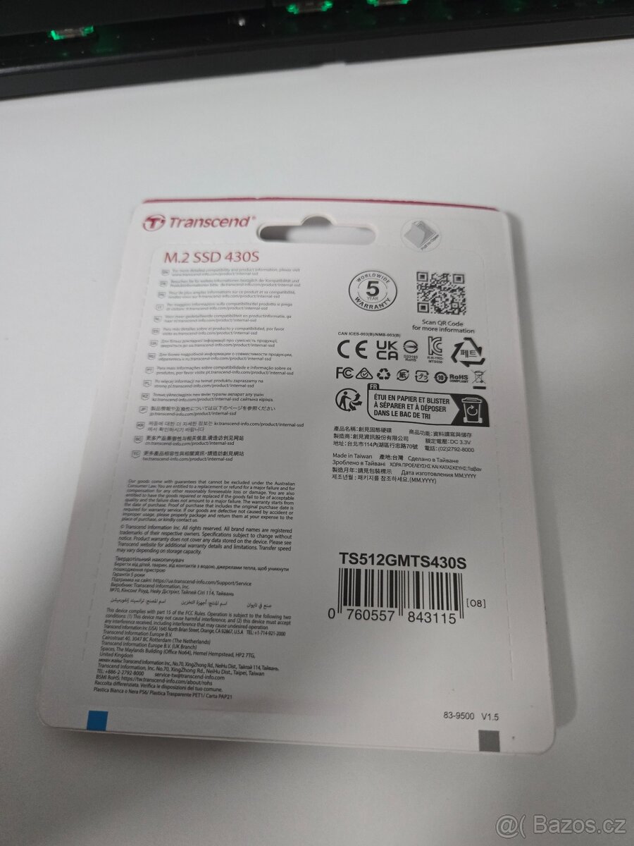 Transcend M.2 SSD 430S Sata III - 512GB - 2