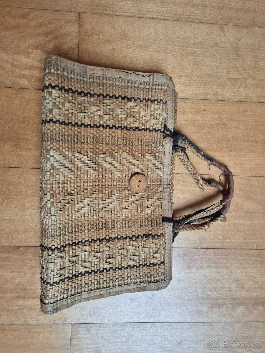 Vintage protektorátní slaměná kabelka – originál - 2