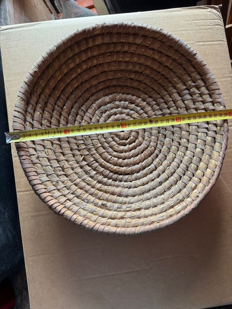 Nádoba ze slámy na peří , 2 ks ošatky - 2