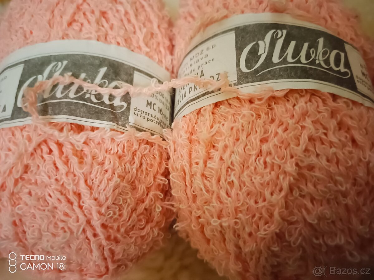 Retro krásná efektní bavl.příze Sluka 4ks - 2