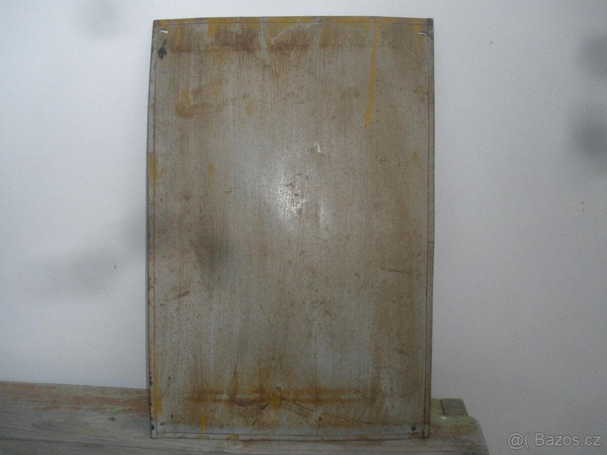 Stará výstražná plechová cedule - 2