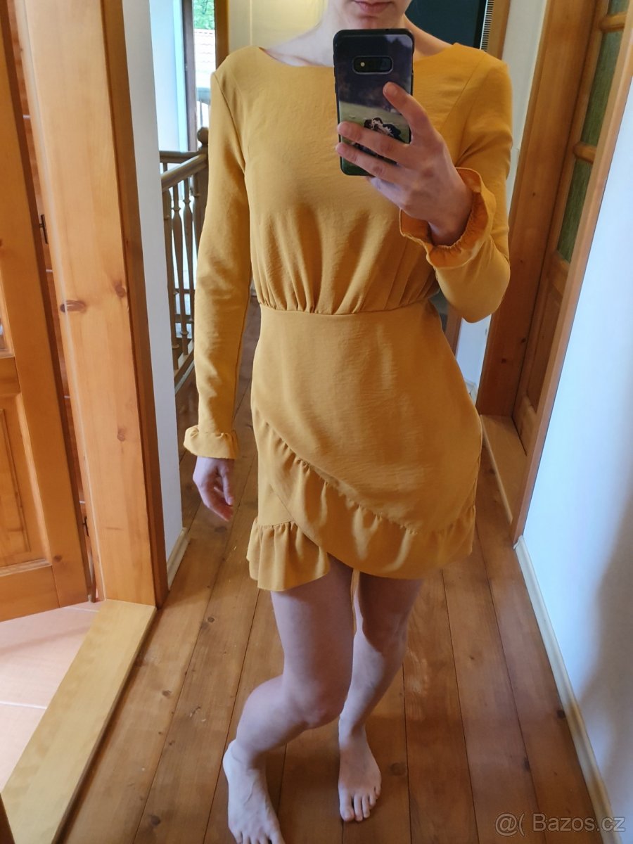 Šaty - justbyveronika hořčičně žlutá - 2