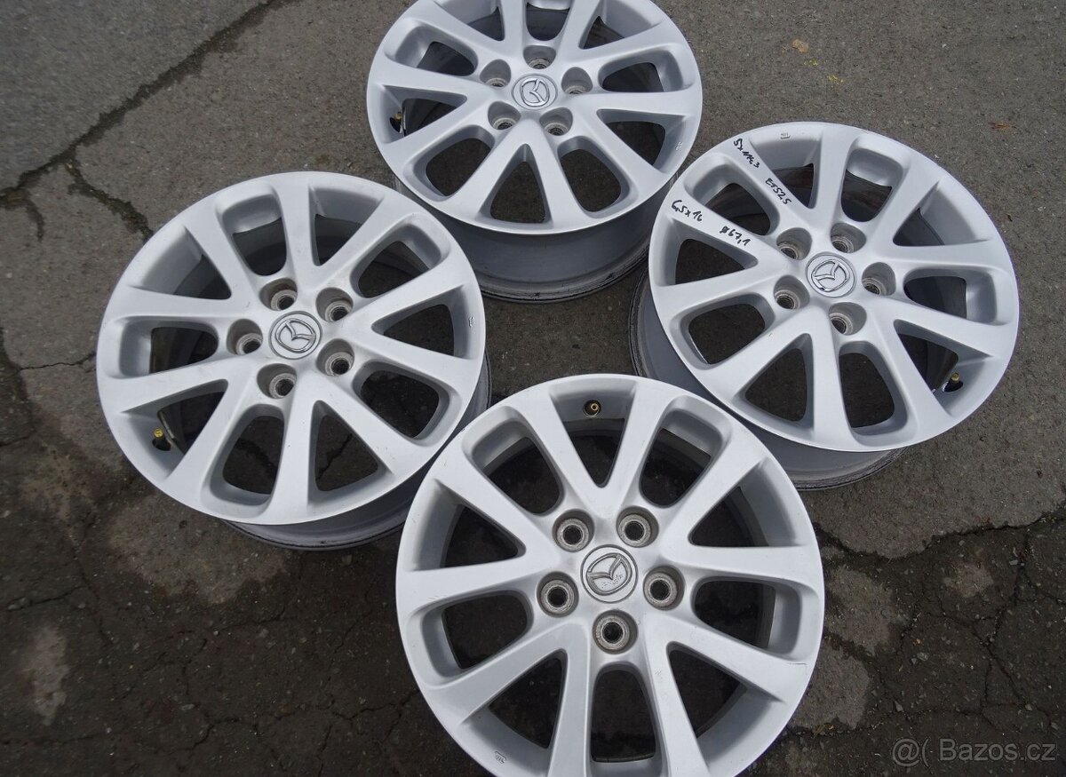 Alu disky originál Mazda 16", 5x114.3, ET 52,5, šíře 6,5J - 2