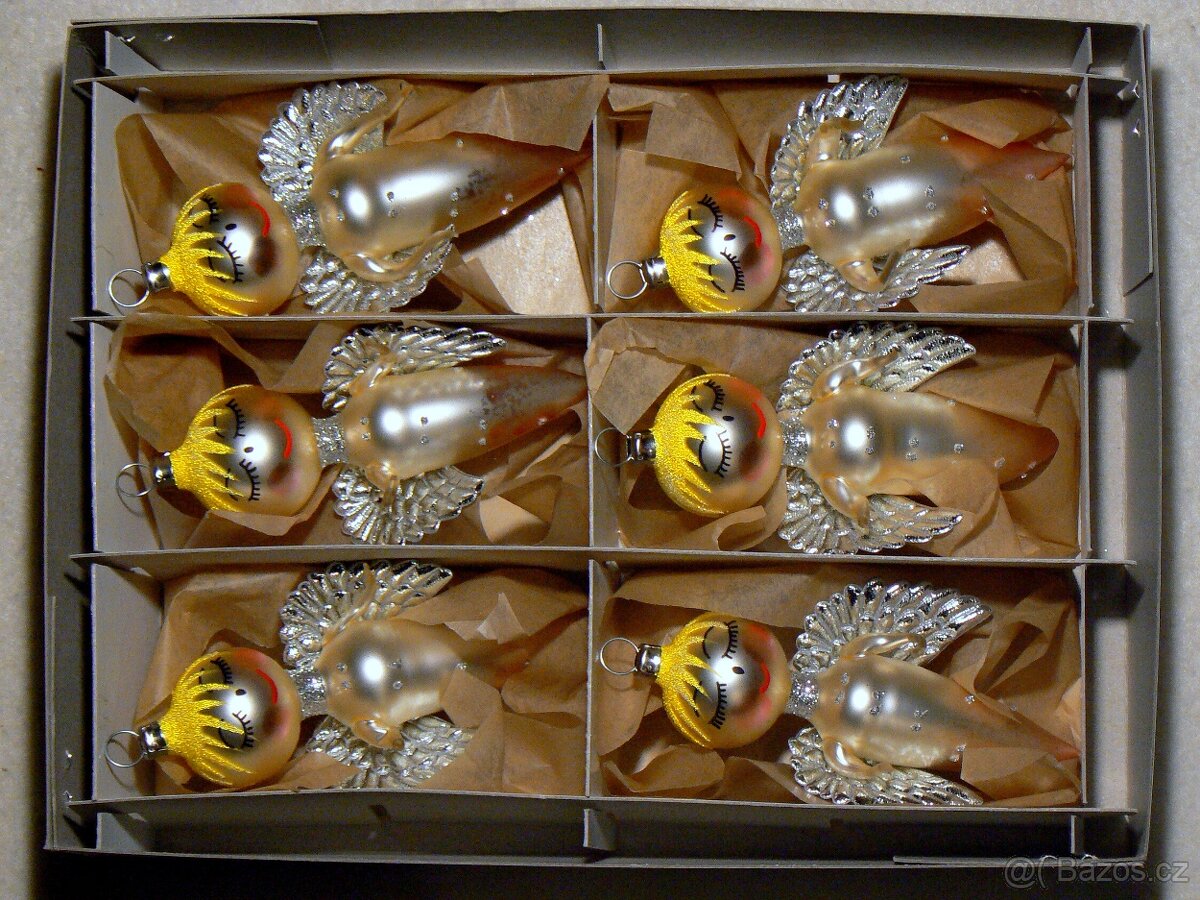 RETRO vánoční ozdoby-andělé - 2