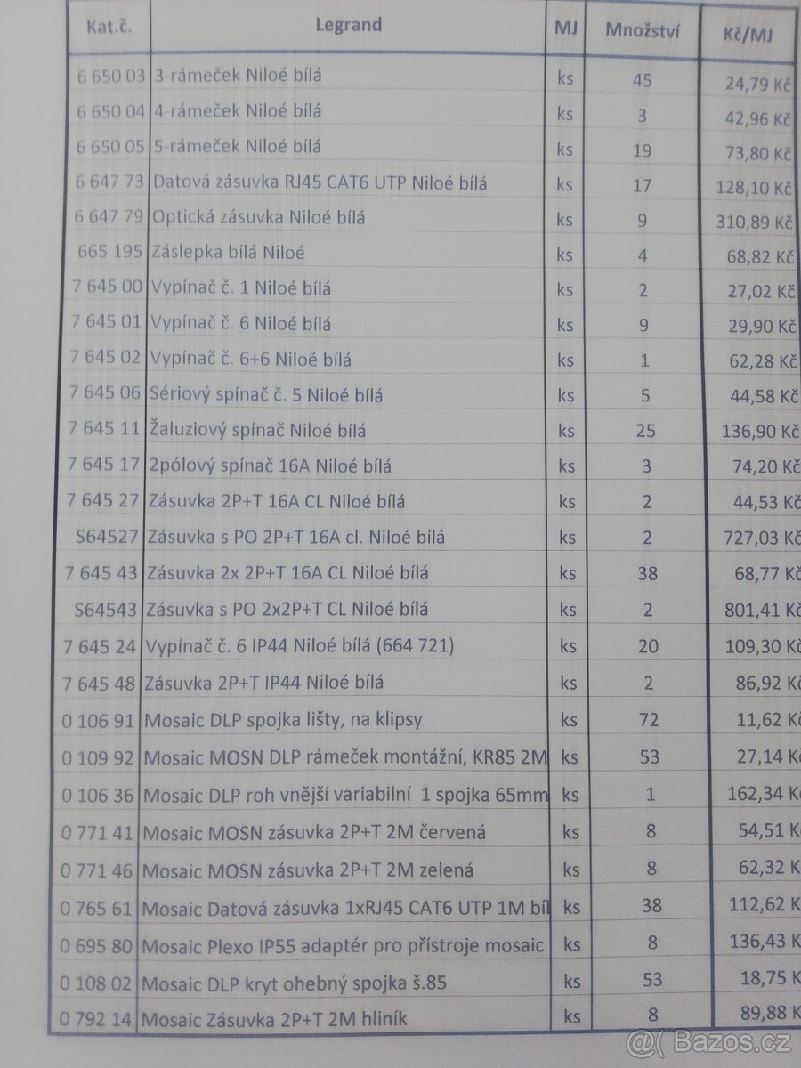 Koncové prvky Legrand, ABB, Schneider - 2