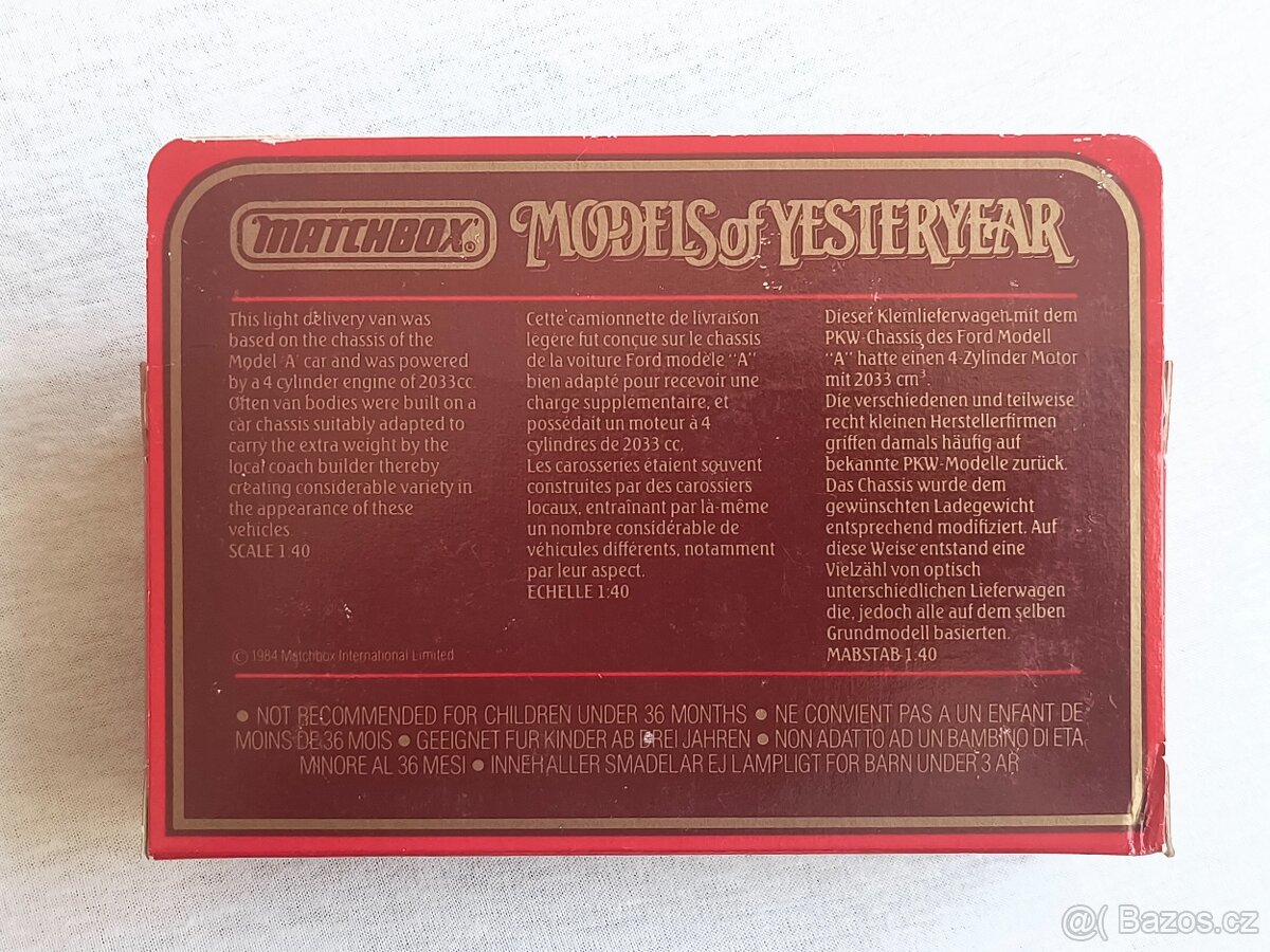 Matchbox MoY - Y-22 1930 Model "A" Ford Van - Lesney England - 2