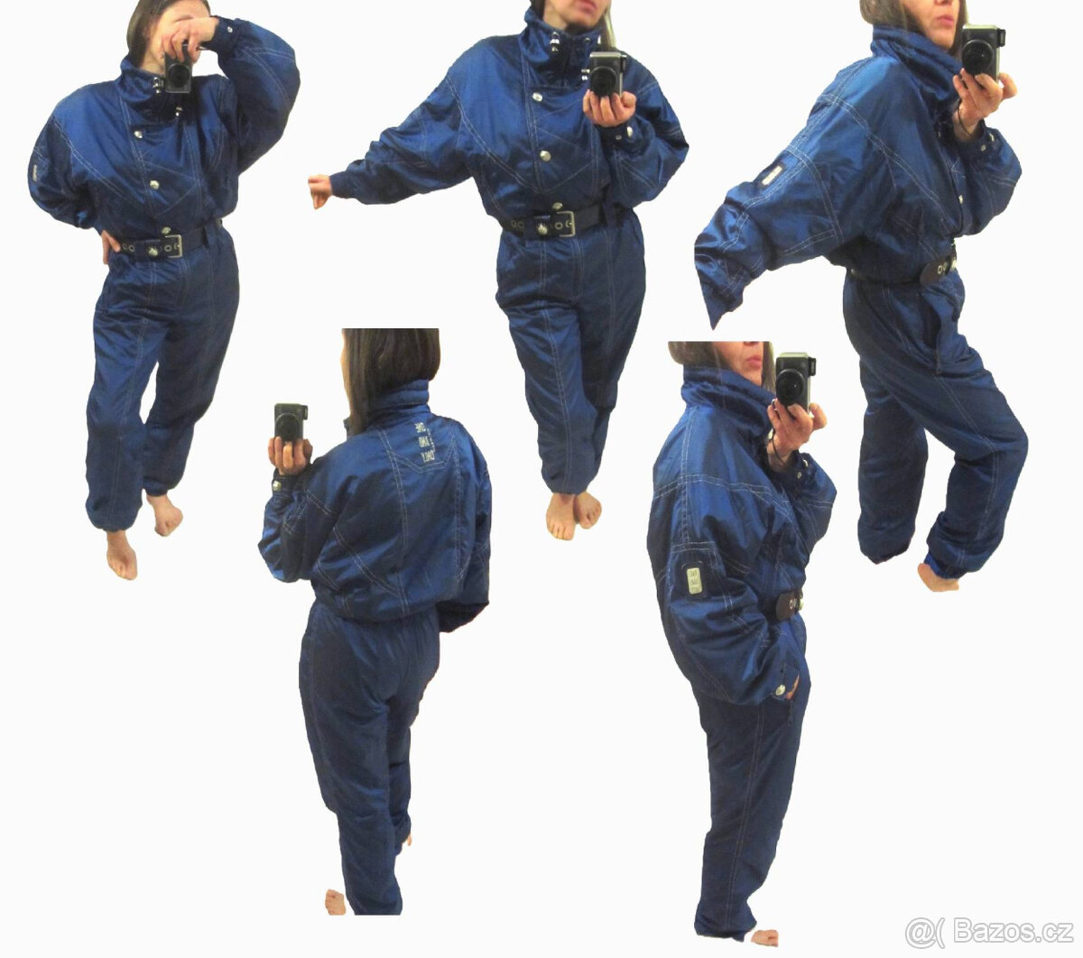 Vintage 90s kvalitní modrá dámská snow kombinéza - 2