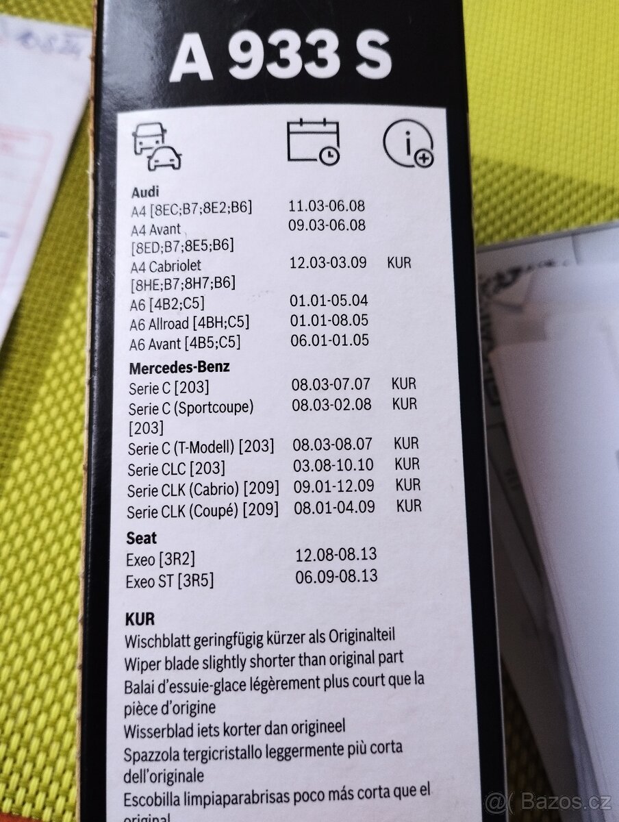 Audi A6 Stěrače Bosch aerotwin 550mm sada - 2