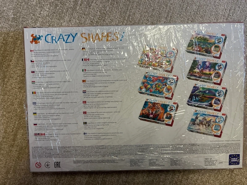 Puzzle - Crazy shapes Trefl Útok tygra - 600 dílků - 2