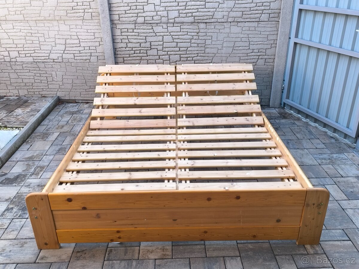 Prodám manželskou postel + Matrace ZDARMA - 2