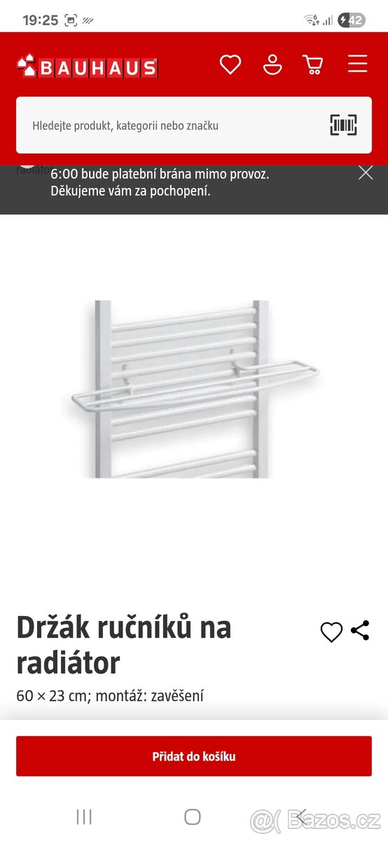 Drzak na rucnikyna radiator - 2