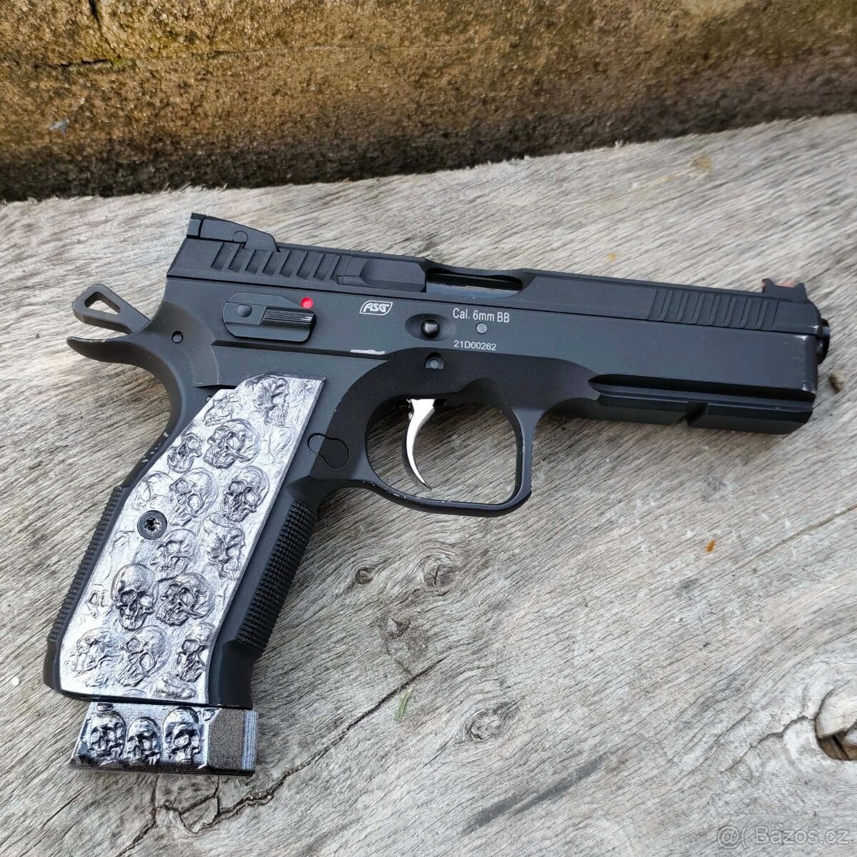 ASG CZ75 SP-01 / CZ Shadow 2 flat grip skull - 2