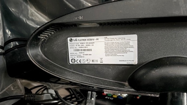 Monitor LG Flatron W2361V-PF. - 2