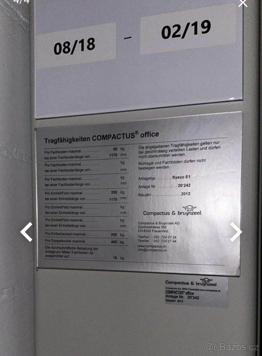 POSUVNÝ ELEKTRICKÝ REGÁL COMPACTUS
- 2