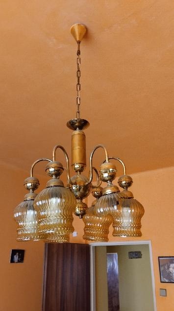 Prodám za symbolickou cenu 200 Kč krásný retro lustr - 2