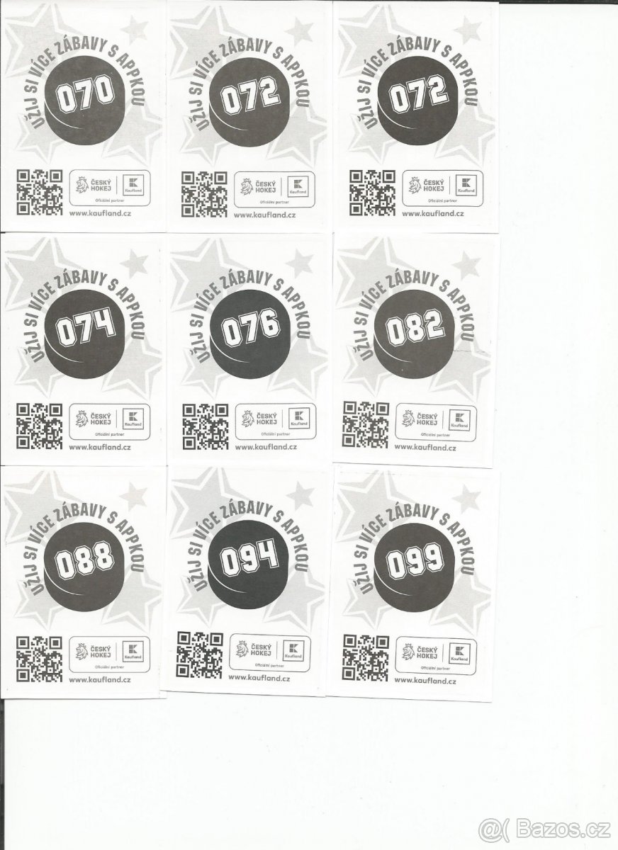 samolepky Kaufland hokejové legendy - 2