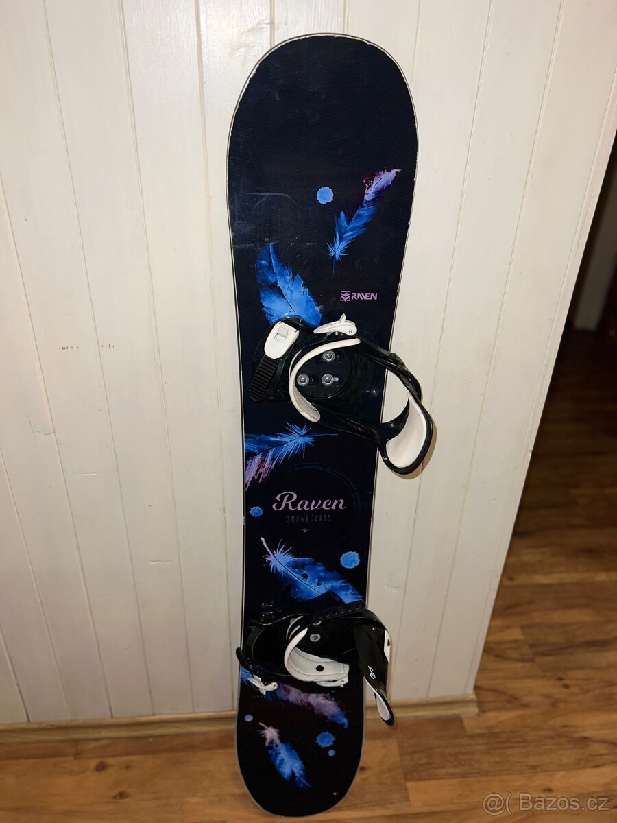 Prodám damské prkno RAVEN 143cm s vázáním Beany - 2