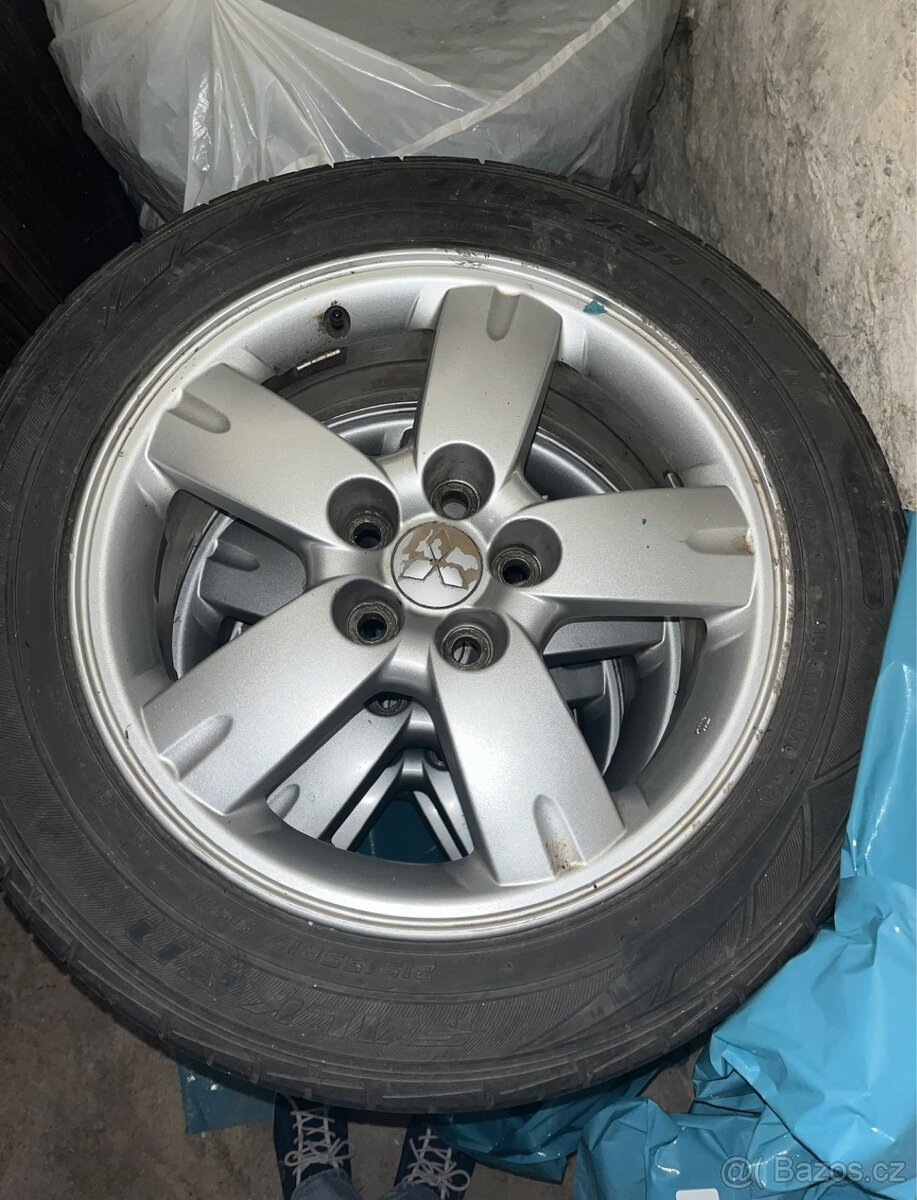 Alu kola Mitsubishi 17” + letní pneu 215/55 R17 (sada 4 ks) - 2