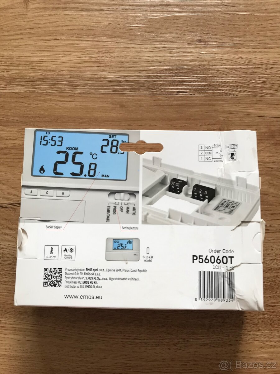 Pokojový programovatelný drátový termostat EMOS P5606OT - 2