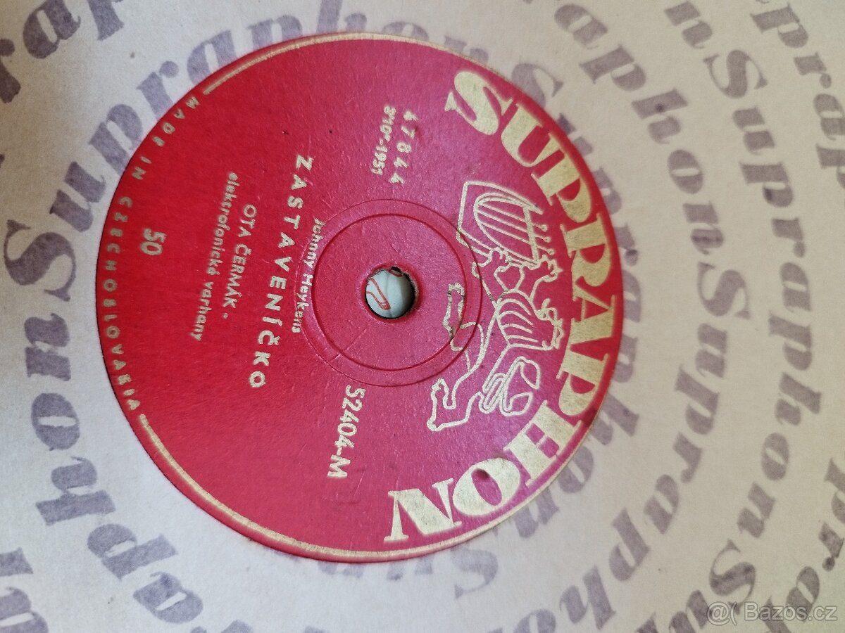 Gramofonové desky z 50. Let. Šelakové, nepoškrabané - 2