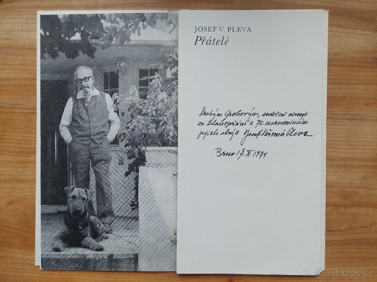 Josef Věromír Pleva - autogram podpis signatura - SLEVA - 2