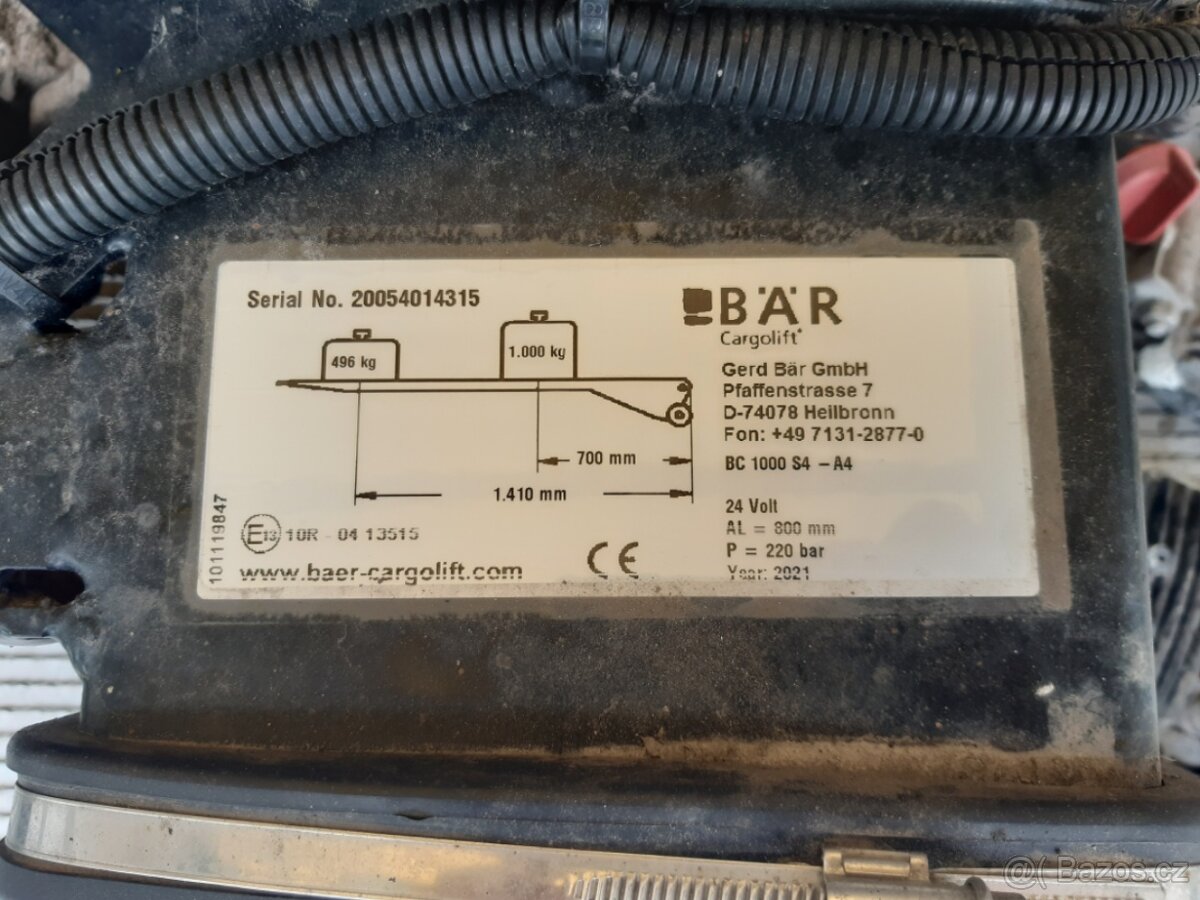 Pěkná hydraulická plošina čelo Bär BC 1000S4 - 2