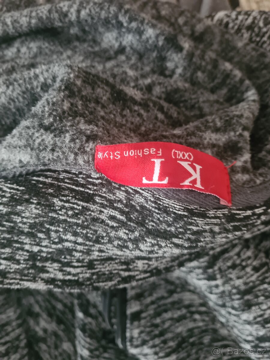 Dámský teplý bundokabatek, mikina s kapuci vel. L - 2