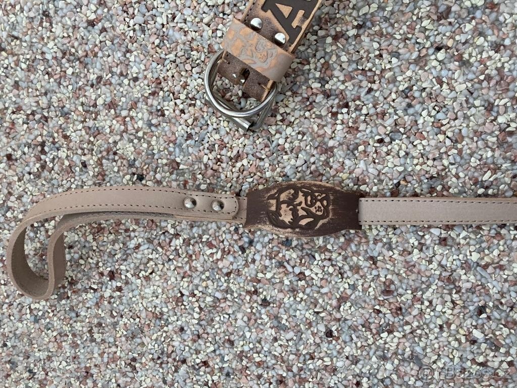 Nový kožený obojek pro štěně ambully - 2