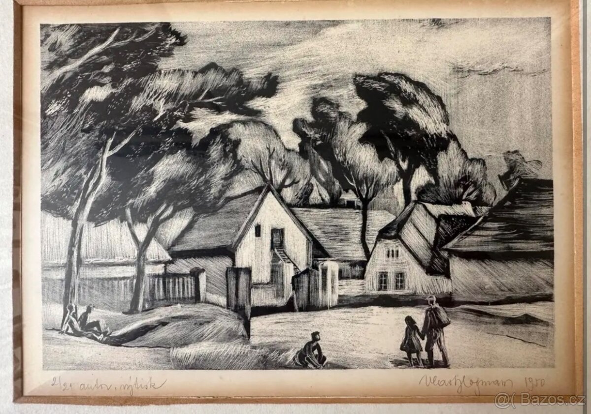 Obraz litografie Hofman Vlastimil 1950 - 2