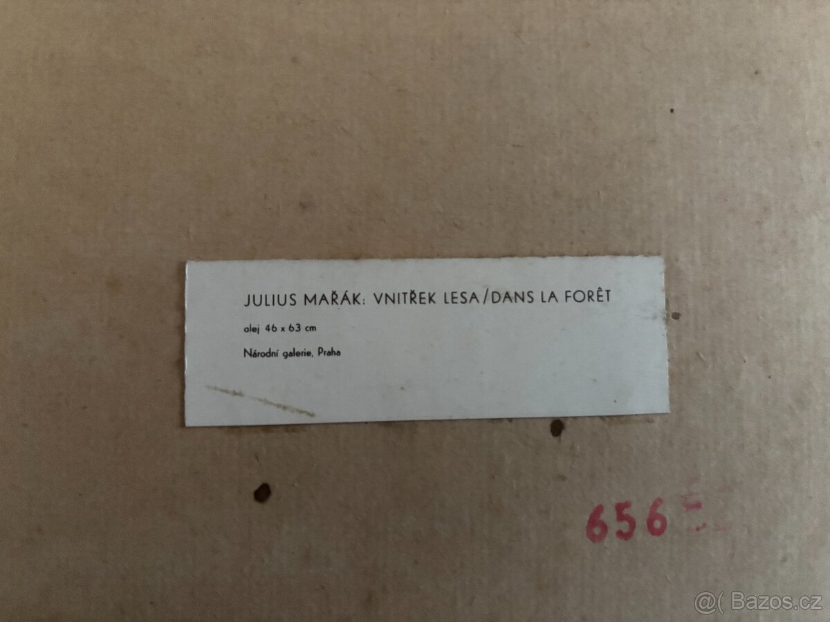 Obraz Julius Mařák: Vnitřek lesa - replika - 2