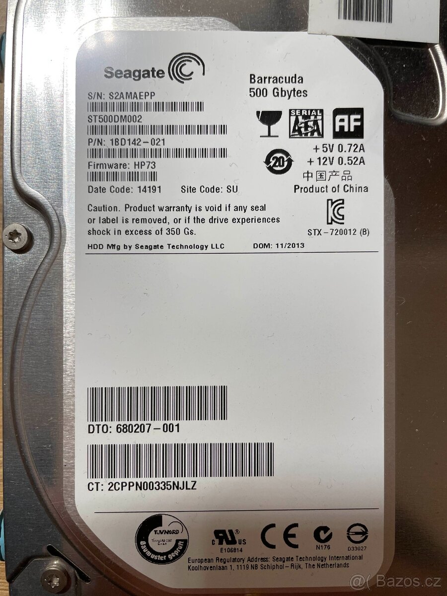 Hard disk Seagate 500GB 3,5" - pevný disk - 2