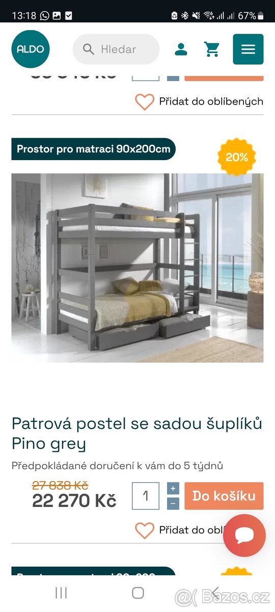 Patrová postel - 2